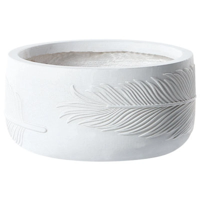 Image of Beliani Plant Pot Ftero 25cm Off-White