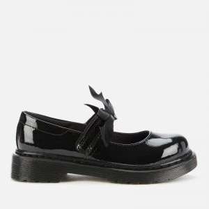 Image of Dr. Martens Kids Maccy II Mary Jane Shoe - Black Patent - UK 2 Kids