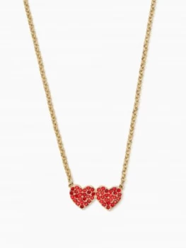 Image of Kate Spade New York Yours Truly Pave Heart Mini Pendant Red Multi