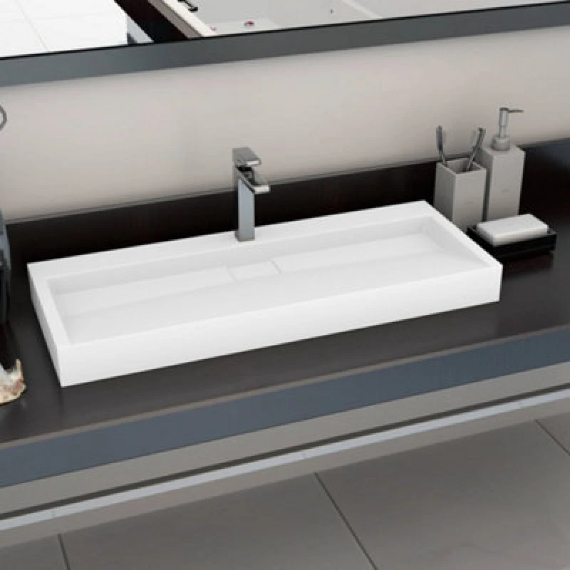 Image of Vidaxl Wash Basin 120X46X11cm Mineral Cast/marble Cast White Basins