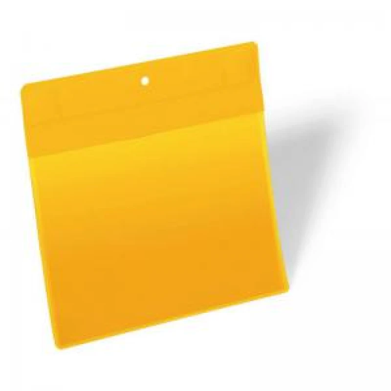 Image of Durable Durable - Magnetic Ticket Label Holder Document Pockets 10 Pack A5 Yellow - Yellow 4005546997025