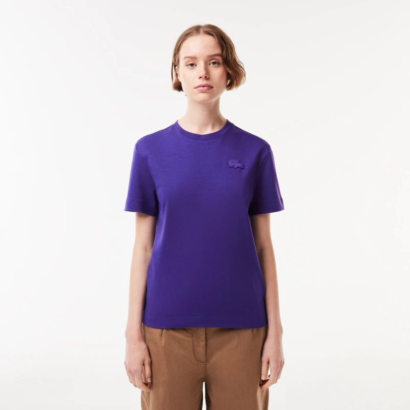 Image of Lacoste Elevated Tshirt Acai female 4 (32)