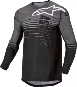 Image of Alpinestars Techstar Graphite Motocross Jersey, black-grey, Size S, black-grey, Size S