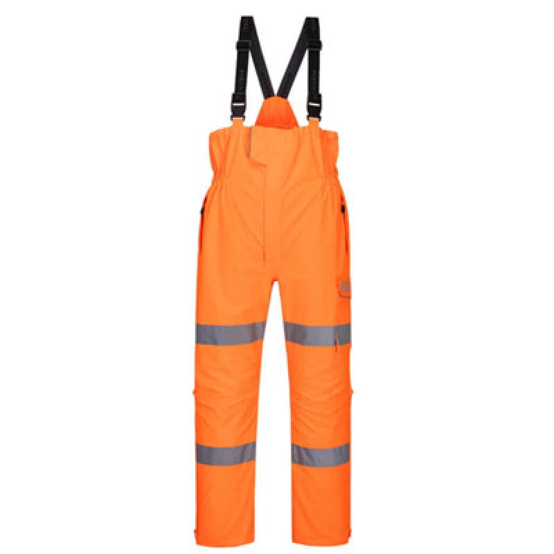 Image of Oxford Weave 300D Class 2 Extreme Bib and Brace S594ORRS Colour: Orange