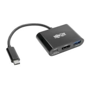 Image of Tripp Lite U444-06N-H4UB-C USB-C to HDMI 4K Adapter with USB-A Port and PD Charging HDCP Black