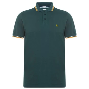 Image of Jack Wills Tipped Polo - Dark Green