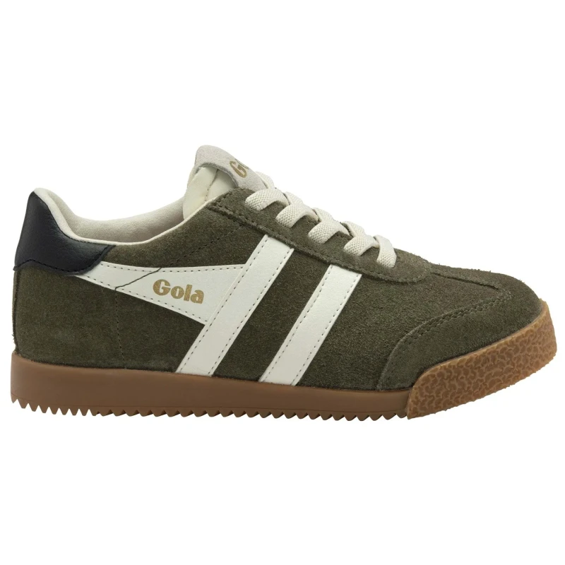 Image of Gola Khaki Elan Boys Junior Trainers Khaki UK 1 (EU 33)