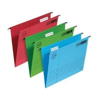 Image of Elba Verticflex A4 Ultimate Suspension File Manilla 240gsm 15mm V Base Green Pack of 25