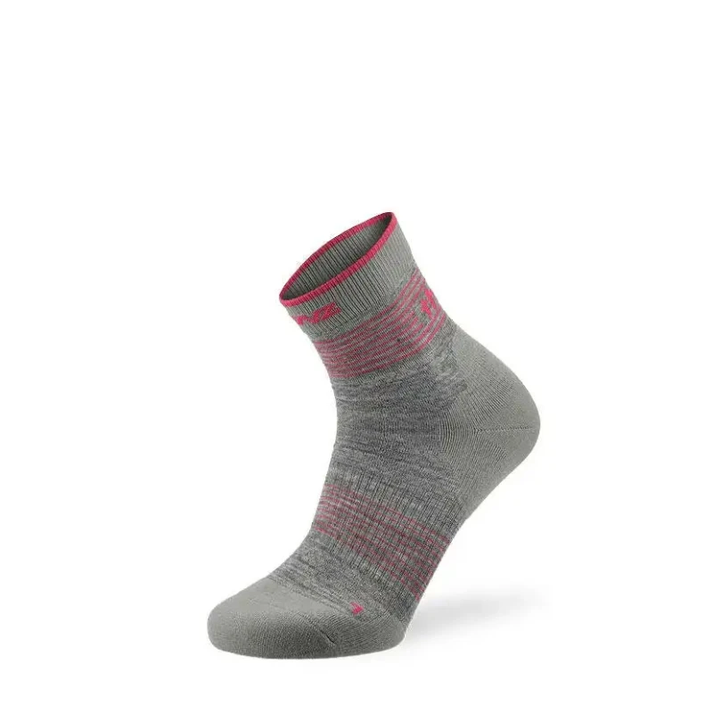 Image of Lenz Think About Merino Outdoor 2 Low Socks, grey-pink, Size 35 - 38 for Men