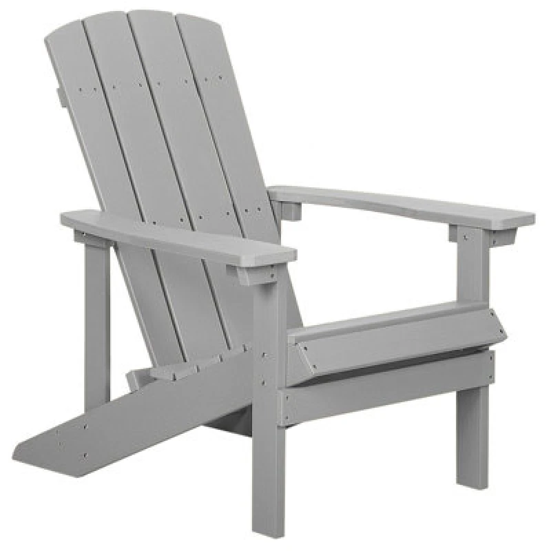 Image of Beliani Garden Chair Adirondack Light Grey