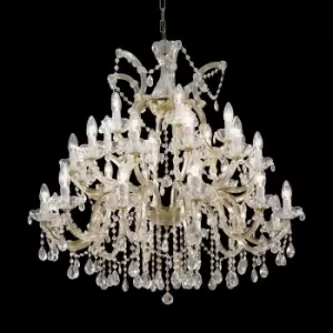 Image of Valerie Classic 30 Arm Chandelier Polished Brass, 30x E14