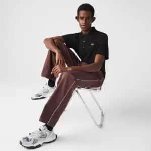 Image of Mens Lacoste SPORT Cotton Blend Ottoman Polo Shirt Size 2 - XS Black