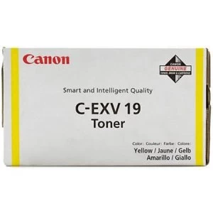 Image of Canon CEXV19 Yellow Laser Toner Ink Cartridge