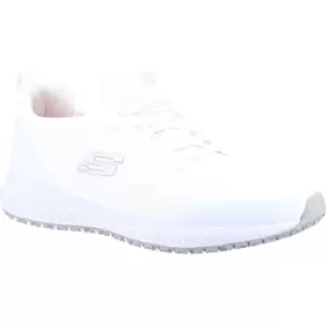 Image of Skechers Squad Mens Slip Resistant Myton Work Shoes White Size 10