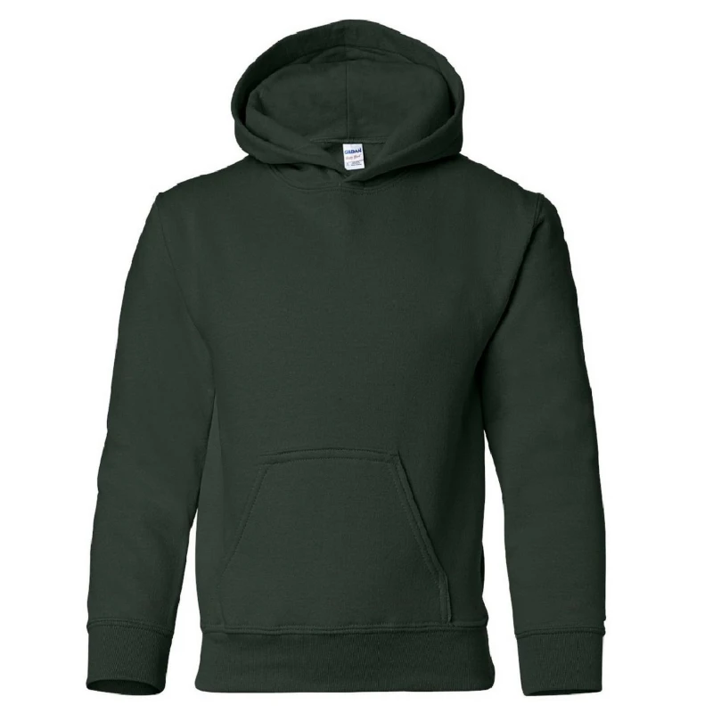 Image of Gildan Heavy Blend Hooded Sweatshirt Top Hoodie in Green Size: XS Green Unisex XS