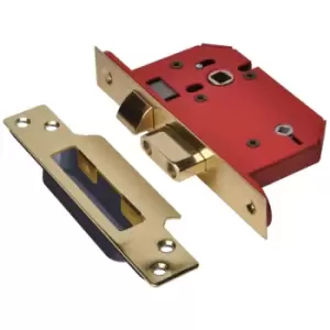 Image of Union StrongBOLT 22WCS Mortice Bathroom Lock Polished Brass 68mm 2...