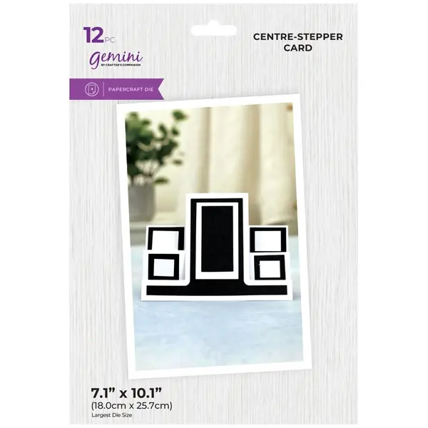 Image of Gemini Dimensionals Shaped Card Die Set Centre Stepper Card Set of 12