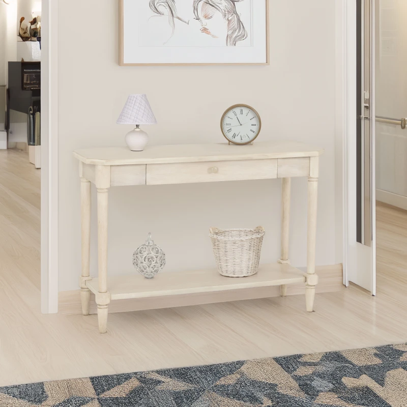 Image of Seconique Chantilly Console Table - Antique Cream 300-304-032