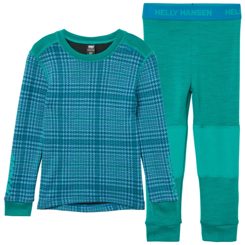 Image of Helly Hansen Children's merino wool underwear set Helly Hansen Graphic Lifa Vert Unisex 8 ans