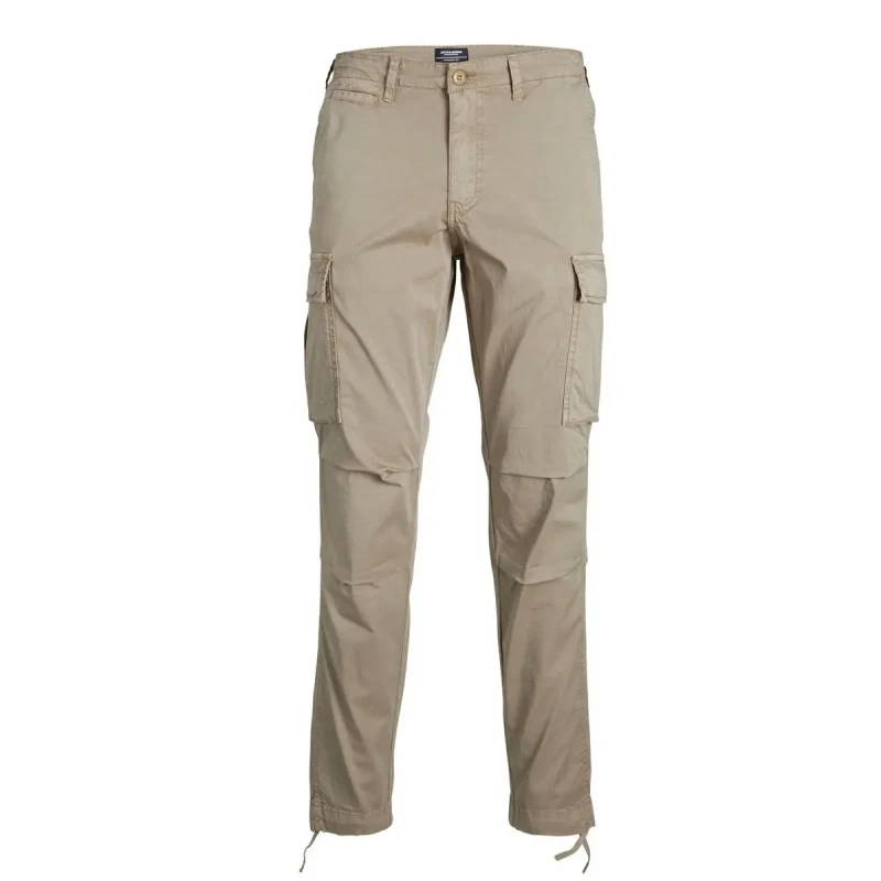 Image of Jack & Jones Beige / Dune Regular Fit Cargo Trousers Stone Male 32R 188401UK