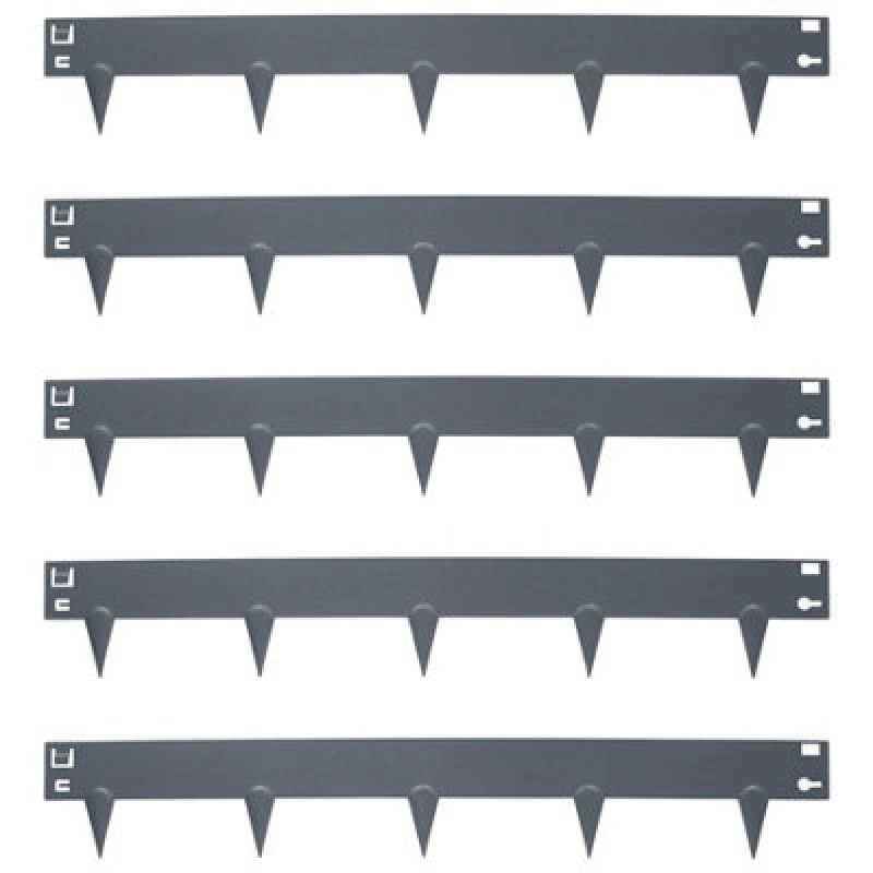 Image of Harbour Housewares 5pc Steel Lawn Edging Set - 5m x 8cm Grey