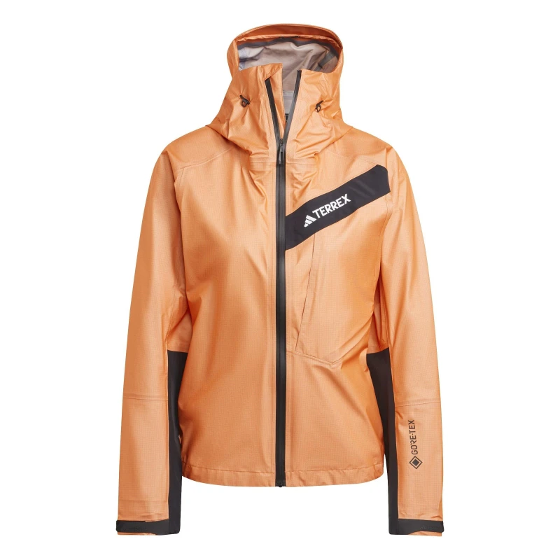 Image of adidas Womens Track Waterproof Jacket Impact Orange female 8 (XS)