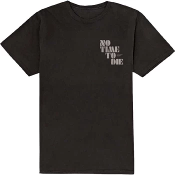 Image of James Bond 007 - No Time To Die & Logo Unisex Medium T-Shirt - Black