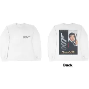 Image of James Bond 007 - Goldeneye Japanese Poster Unisex XX-Large Long Sleeved T-Shirt - White