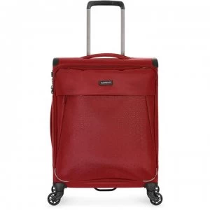 Image of Antler Oxygen 4 Wheel Soft Cabin Red Suitcase