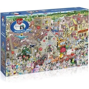 Image of Gibsons I Love Weddings Jigsaw Puzzle - 1000 pieces