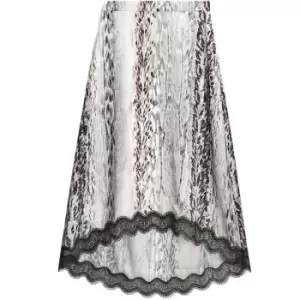Image of Ted Baker Cierraa Printed Lace Midi Skirt - White