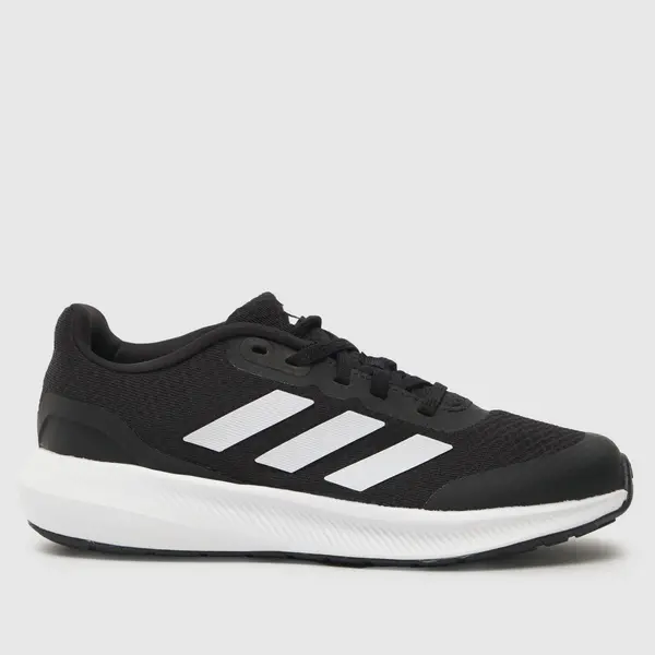 Image of adidas Black & white runfalcon 3.0 Junior trainers Black/White UK 11 (EU 29)