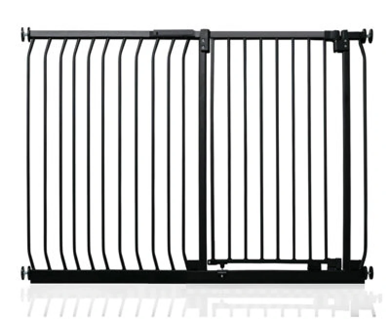Image of Safetots Extra Tall Elite Safety Gate, 134Cm - 143Cm, Matt Black, Extra Tall 96.8Cm In Height, Pressure Fit Stair Gate