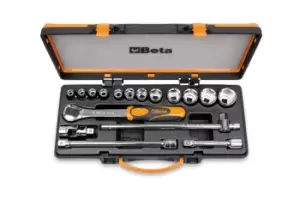 Image of Beta Tools 920A/C12X 17pc 1/2" Sq Dr Hex Socket & Accessory Set 009200933