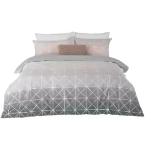 Image of Furn Spectrum Ombre Duvet Cover Set (Double) (Grey/Pink)