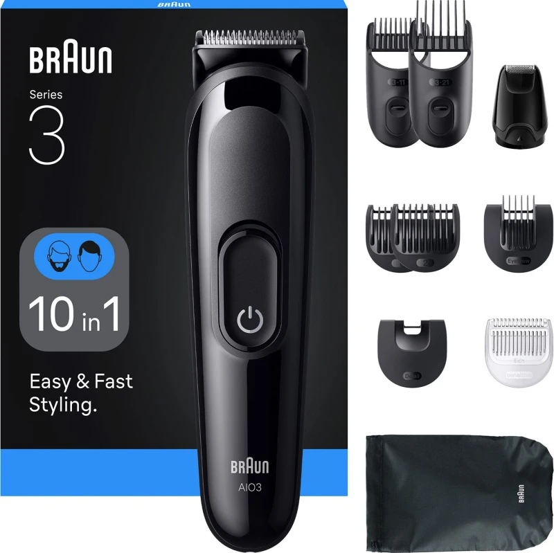 Image of Braun All-in-One Series 3 Hair Clipper - Black