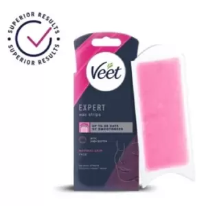 Image of Veet Expert Cold Wax Strips Face Normal
