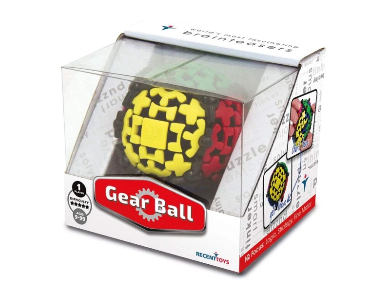 Image of Six Sided Gear Multi-Coloured Puzzle Ball