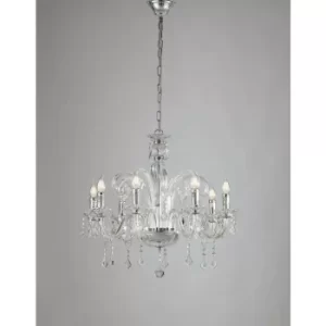 Image of Fan Europe 8 Light Chandeliers Chrome, Crystal 14 70x65cm