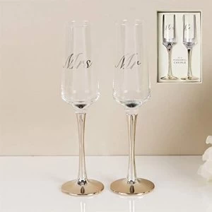 Image of Amore By Juliana Straight Flute Set of 2 - Mr & Mrs
