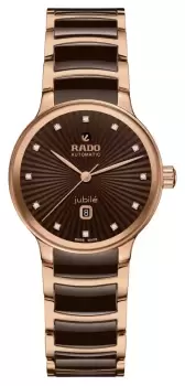 Image of RADO R30019732 Centrix Automatic Brown Diamond Dial Watch