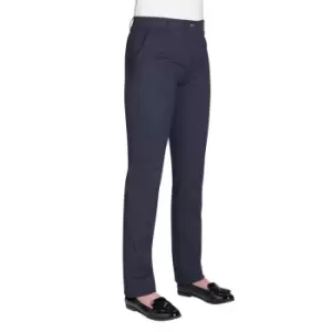 Image of Brook Taverner Womens/Ladies Houston Slim Leg Chino Trousers (8L) (Navy)