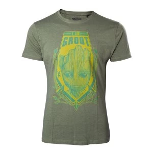 Image of Marvel Comics Guardians of the Galaxy Vol. 2 Mens Large I am Groot T-Shirt - Green