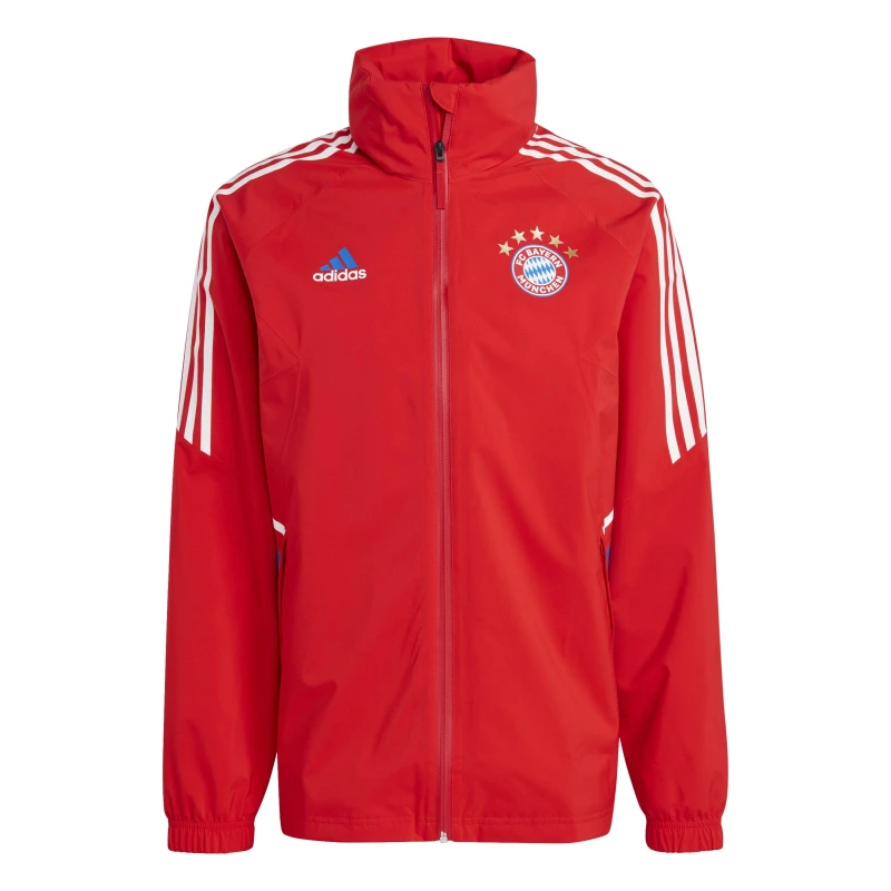Image of adidas Mens FCB Licensed Rain Anorak Red male XS