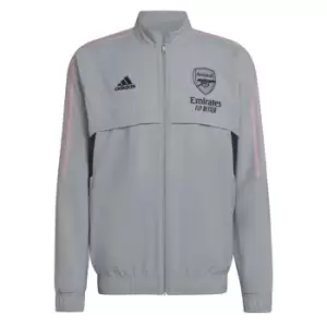 Image of adidas Arsenal Pre Match Jacket 2022 2023 Mens - Grey
