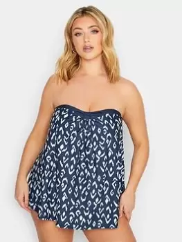 Image of Yours Yours Ikat A-line Tankini - Blue Size 24, Women