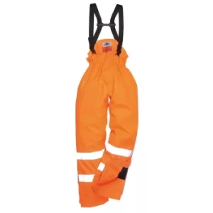 Image of Biz Flame Hi Vis Flame Resistant Rain Unlined Trousers Orange S