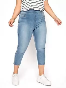Image of Yours Crop Jenny Jegging - Blue Size 24, Women