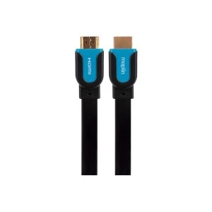 Image of Maplin Premium HDMI Flat Cable Gold Connector 1080p 2K 4K 3m