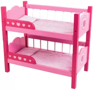 Image of Dollsworld Wooden Bunk Beds.